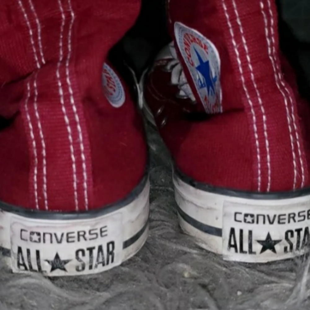 Maroon Converse Canvas Hightops